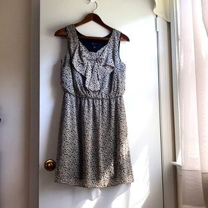 AB Studio Animal Print Dress w/ Front Bow Detail L